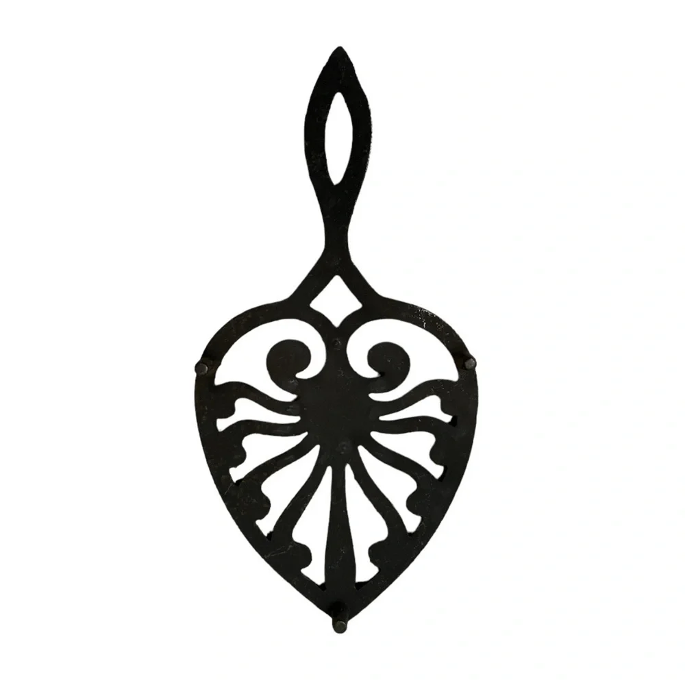 Vintage Decorative Cast Iron Footed Trivet